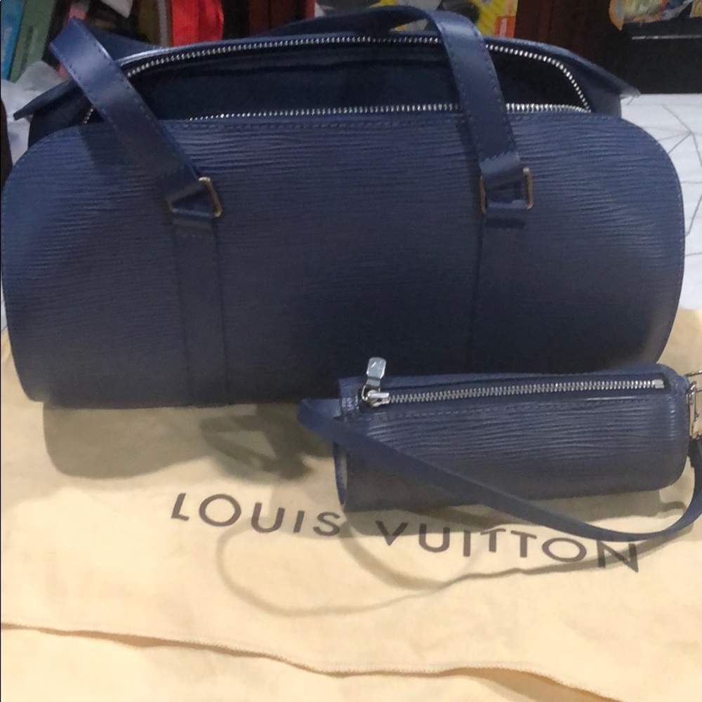 Louis Vuitton Blue Epi Leather Soufflot